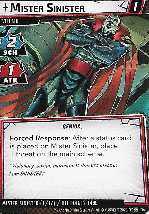 Mister Sinister Villain Scenario
