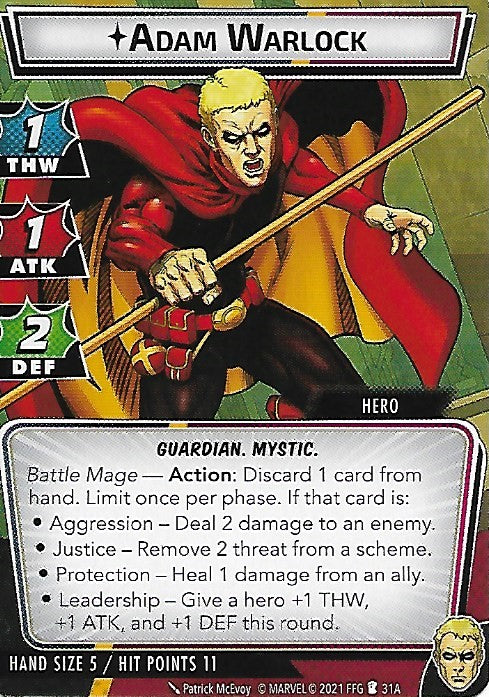 Adam Warlock Hero Cards