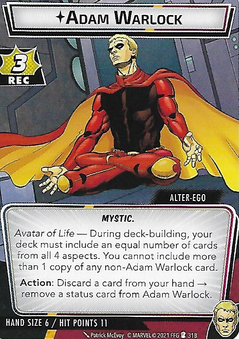 Adam Warlock Hero Cards