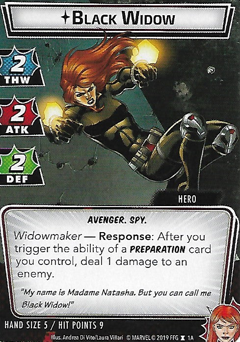 Black Widow Hero Cards