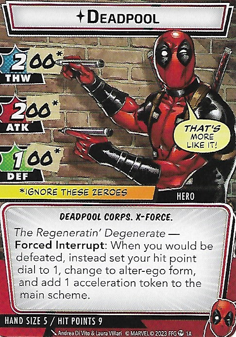 Deadpool Hero Cards