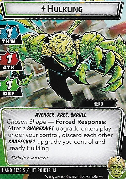 Hulkling Hero Cards