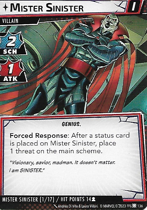 Mister Sinister Villain Scenario