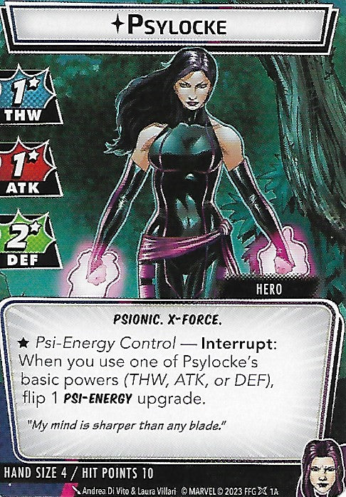 Psylocke Hero Cards