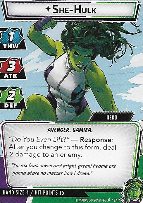 She-Hulk Hero Cards